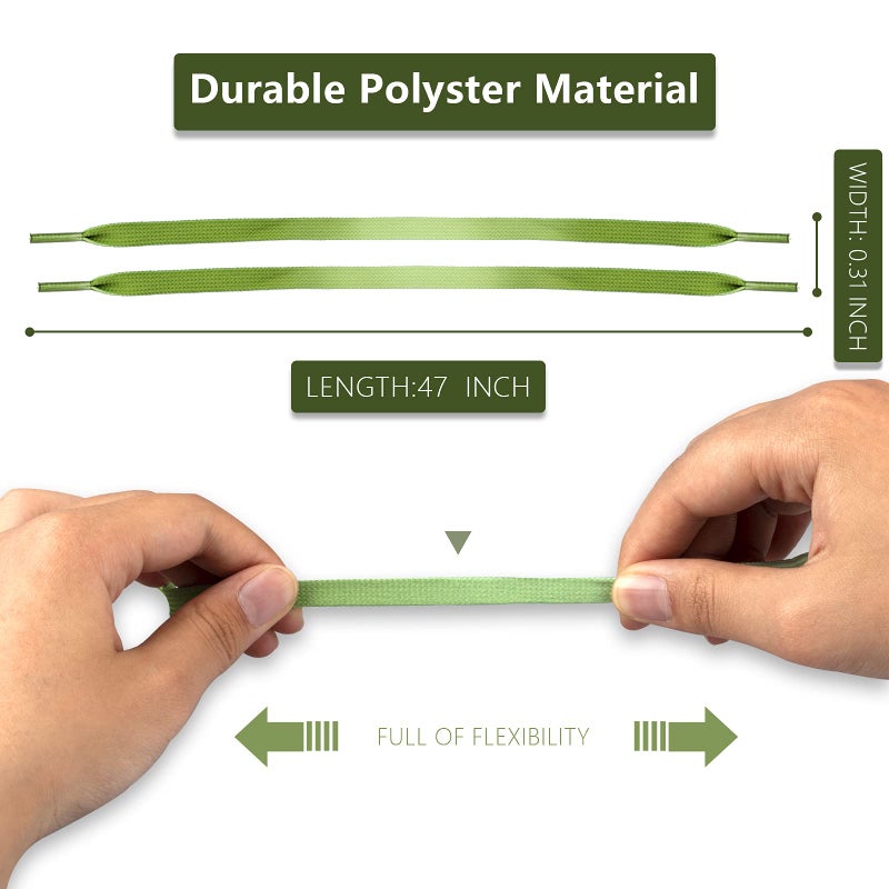 RONRONS 11 Pairs Flat Colorful Shoelaces Gradient Rainbow Shoestring for Sneakers,120cm/47'' (Random Color) - Image 2